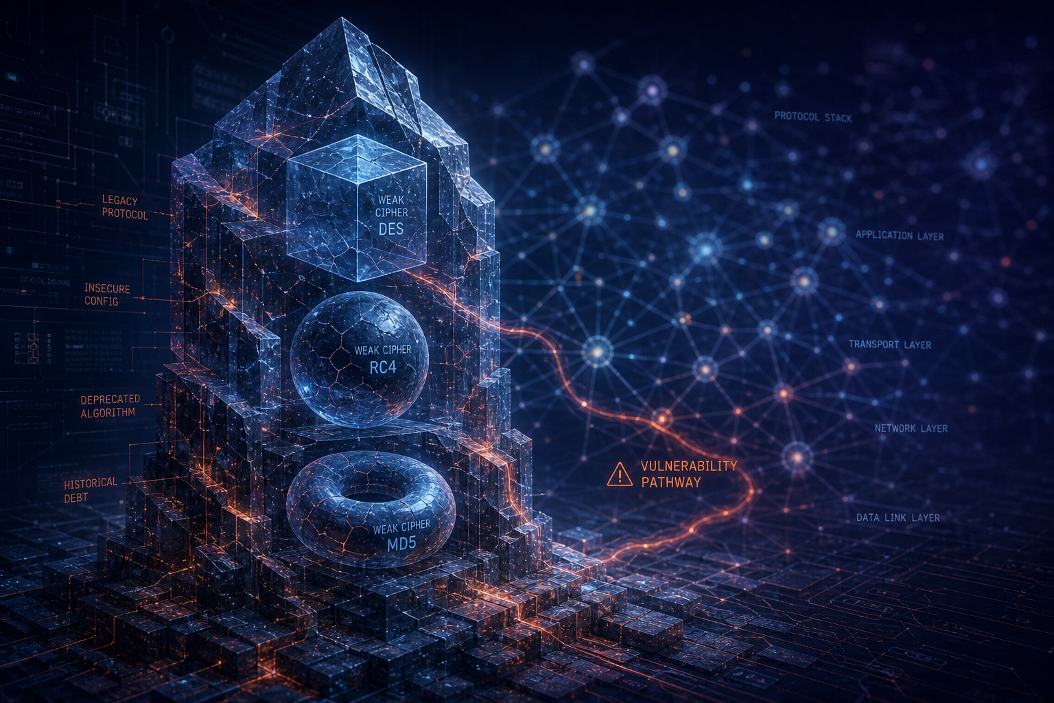 Inherited Vulnerabilities: Analyzing Cryptographic and TCP/IP Stack Decay in Monolithic Firmware Images
