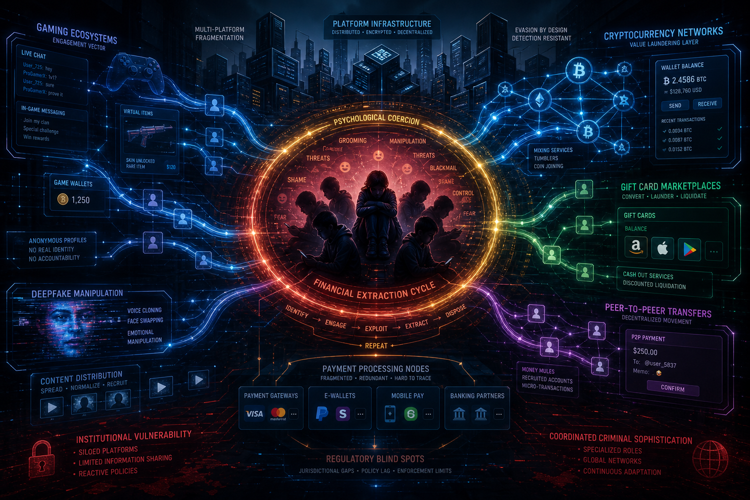 Weaponizing Connection: Analyzing Financial Sextortion Infrastructure and Organized Syndicate Operations Across Gaming and Messaging Platforms thumbnail
